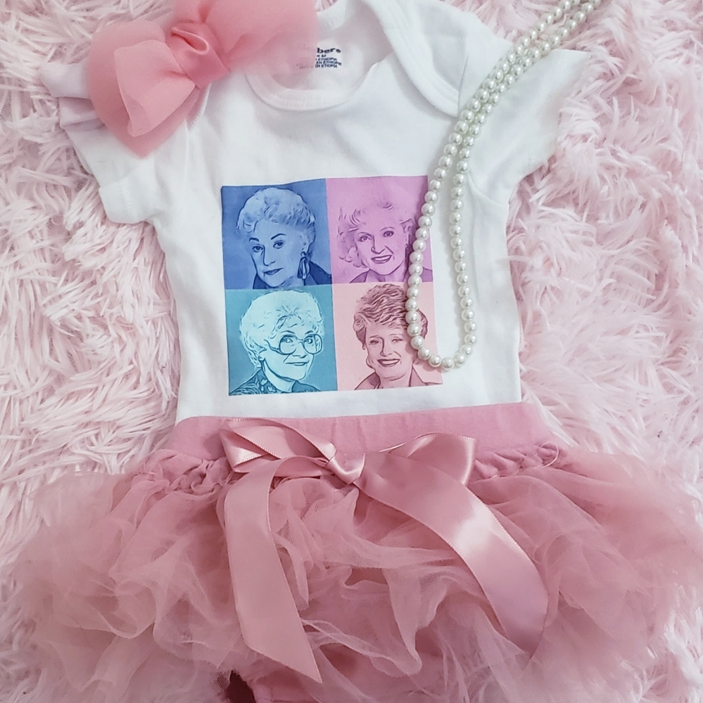 Golden Girls Baby Girl Onesie Tutu Outfit